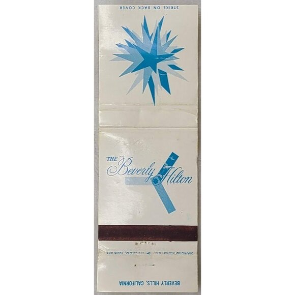 Vintage Matchbook Cover The Beverly Hilton Hotel Beverly Hills California CA - Picture 1 of 5